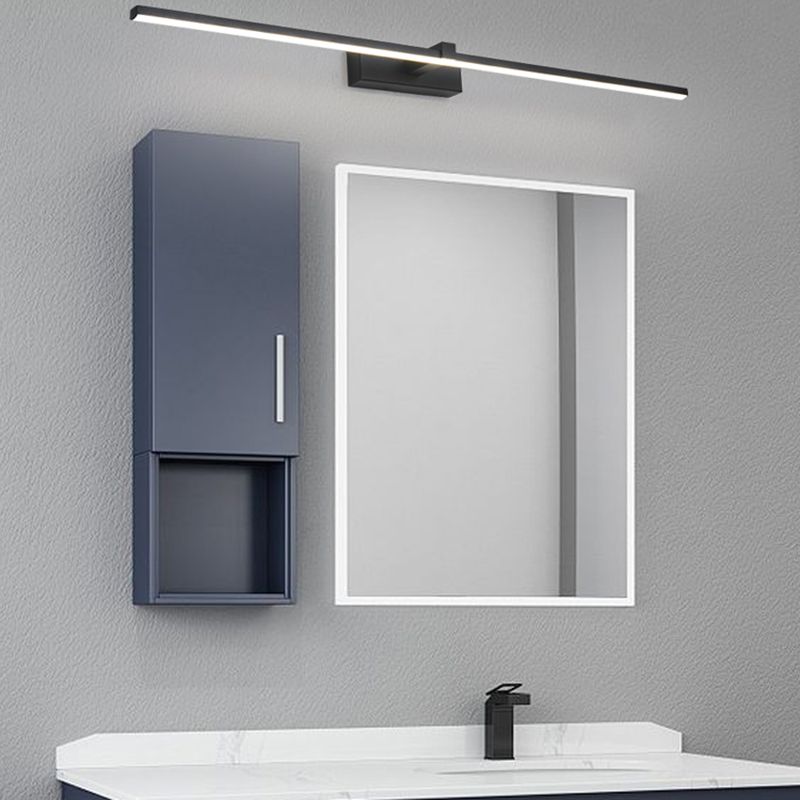 Iluminación de pared de forma de tira de estilo moderno 1 luces lámpara de apliques para baño