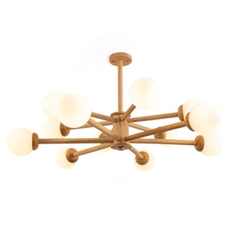 Original Wood Molecular Styling Chandelier Modern Simplicity Style Living Room Lighting Fixture