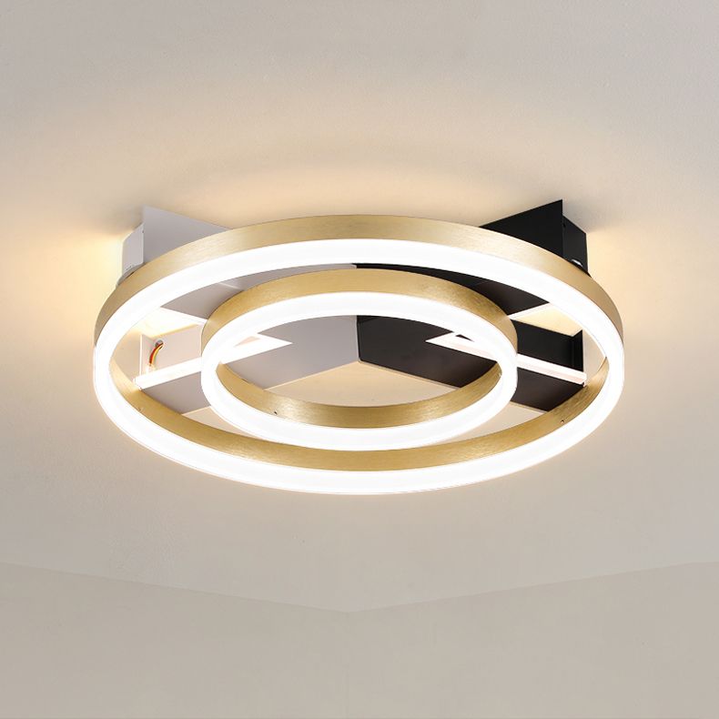 4-Light LED Flush Mounted Ceiling Lights Simplicity Lighting Fixture for Bedroom