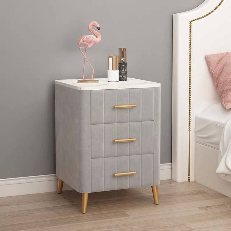 Slate Bedside Cabinet Modern Minimalist Bedside Table with Legs