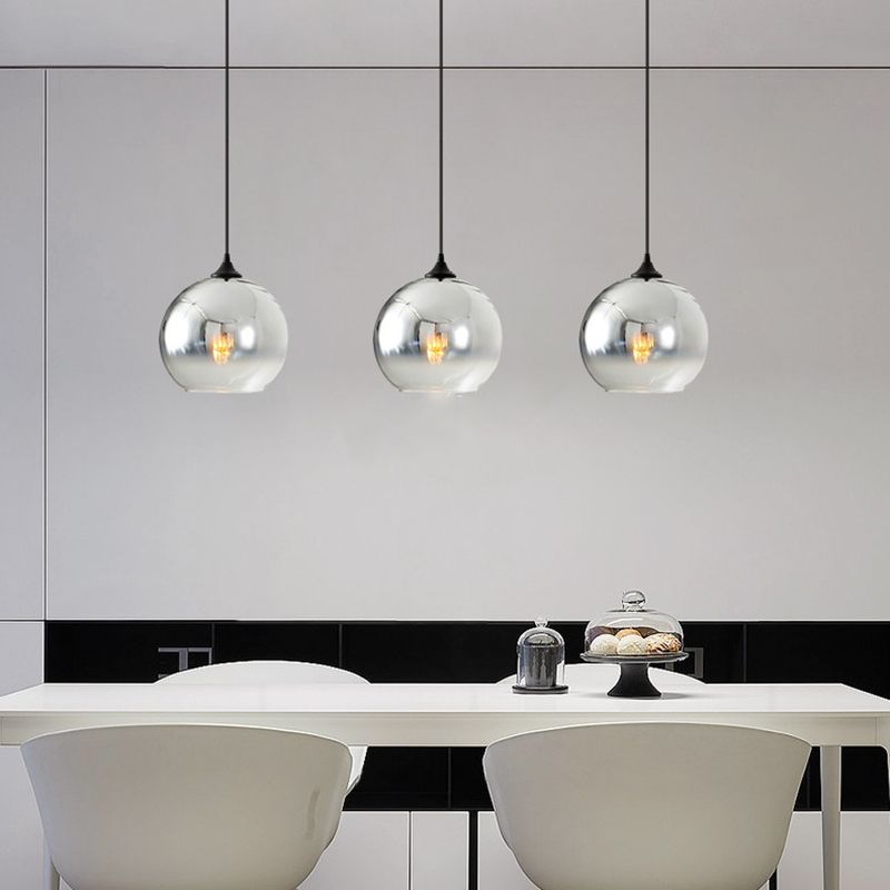 Modern Style Spherical Shape Pendant Lighting Glass 1 Light Pendant Light for Restaurant