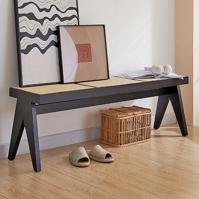 15 Inch Wide Modern Entryway Bench Wood Seating Bench with Legs