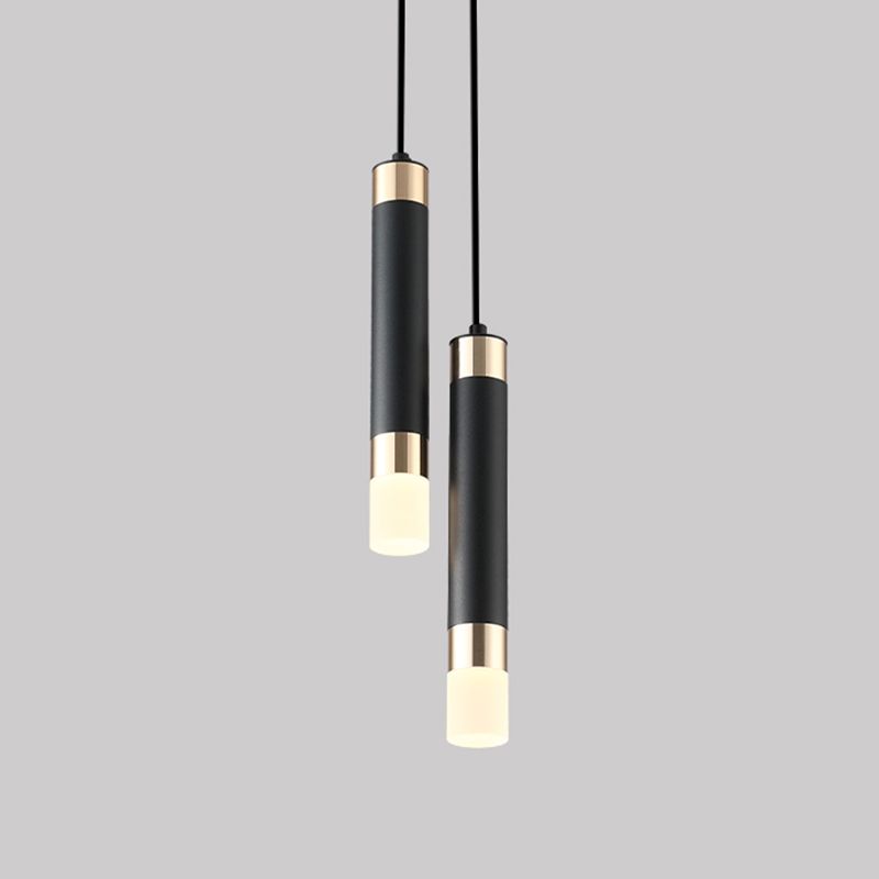 Cylinder Shape Pendant Lights Contemporary Style Metal Pendant Lighting Fixtures