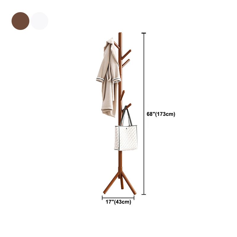 Modern Entryway Coat Hanger Wooden Hooks Coat Rack Living Room