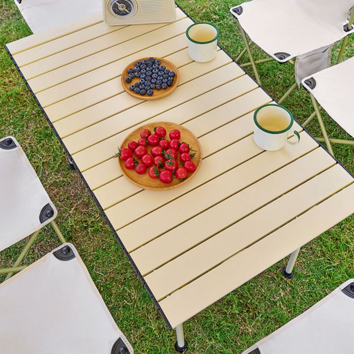 Steel Outdoor Folding Table Industrial UV Resistant Camping Table