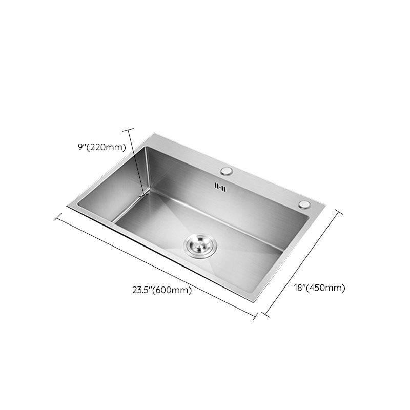 Classic Kitchen Sink Stainless Steel Friction Resistant Kitchen Sink with Drain Assembly