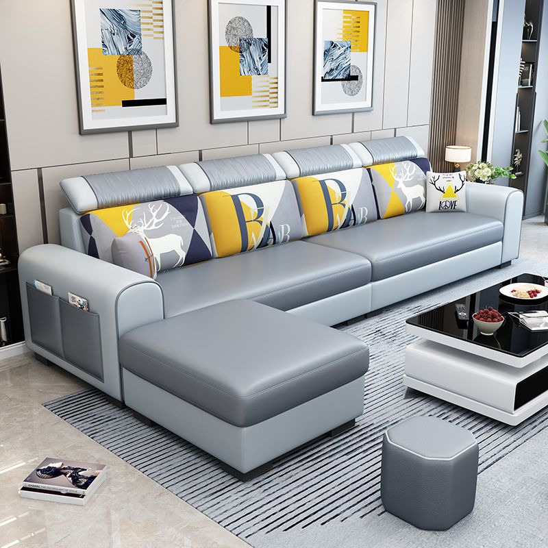 110.2"L √ó 66.93"D √ó 35.43"H Scandinavian High Back Sofa Removable Cushion Sectional