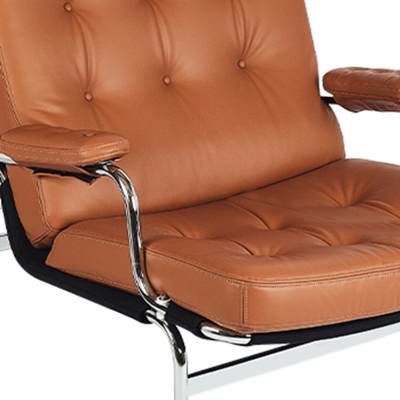 Fixed Back Lounge Chair Water Resistant Side Chair with Metal Legs