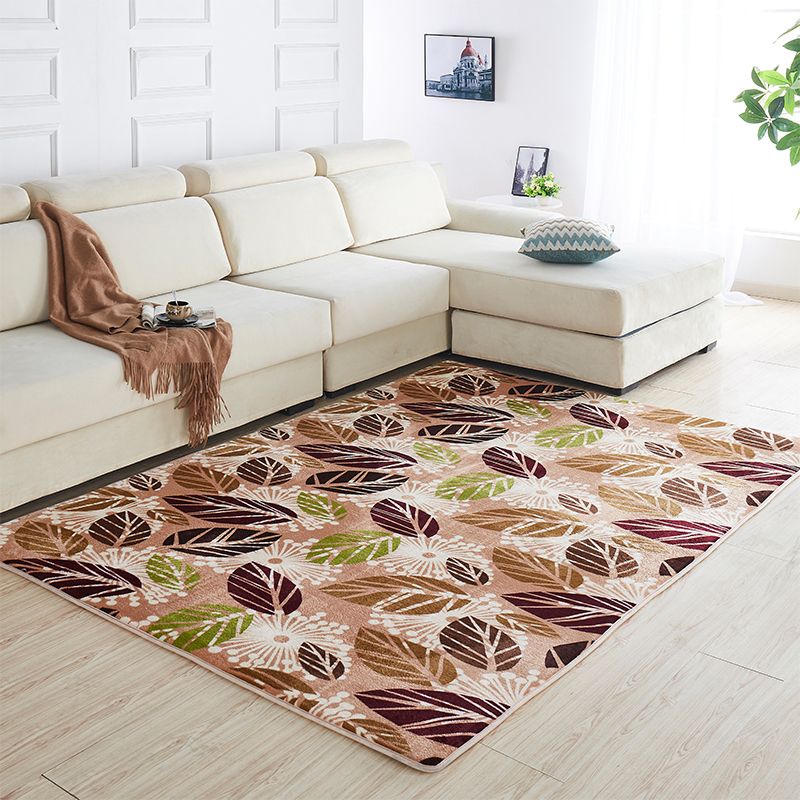 Tapis moderne rose moderne couleur polyester tapis résistant à la tache de taches pour la décoration intérieure