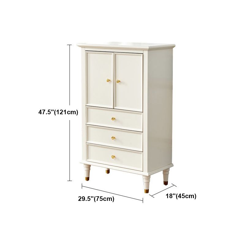 Modern Engineered Wood Buffet Sideboard 2-Door Dining Room Buffet Server in White