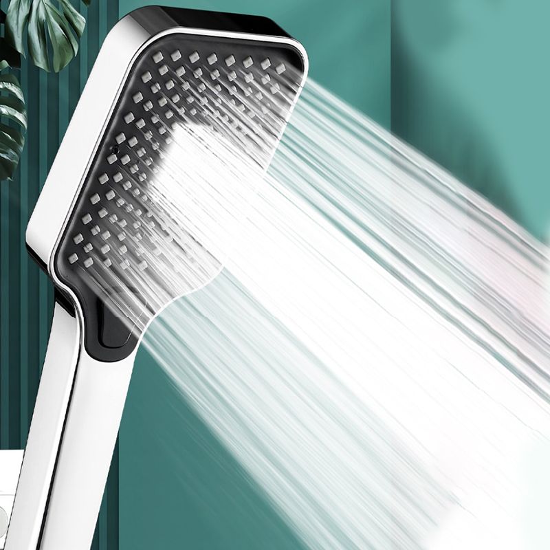 Contemporary Rectangular Hand Shower Adjustable Spray Pattern Showerhead