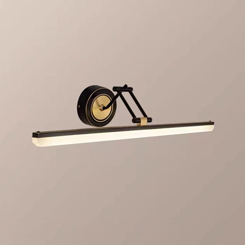 Lineaire vorm wandverlichting moderne stijl metalen 1-licht sconce lamp voor doucheruimte