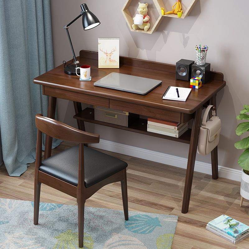 Solid Wood Modern Office Desk 29.5-inch High Home Writing Desk