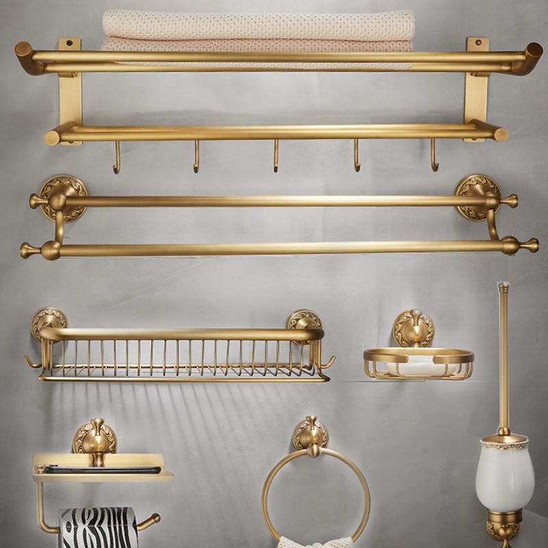 Modern Bathroom Accessory Kit Paper Holder Bath Shelf Gold Bath Hardware Set