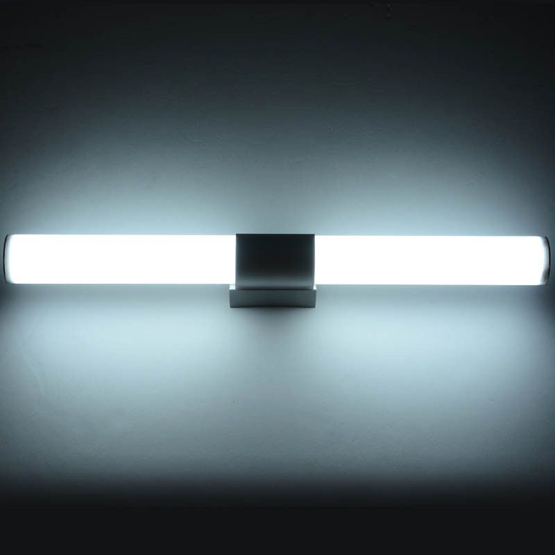 Iluminación de pared de sombra lineal lámpara de apliques de metal de estilo 1 de luz en plata