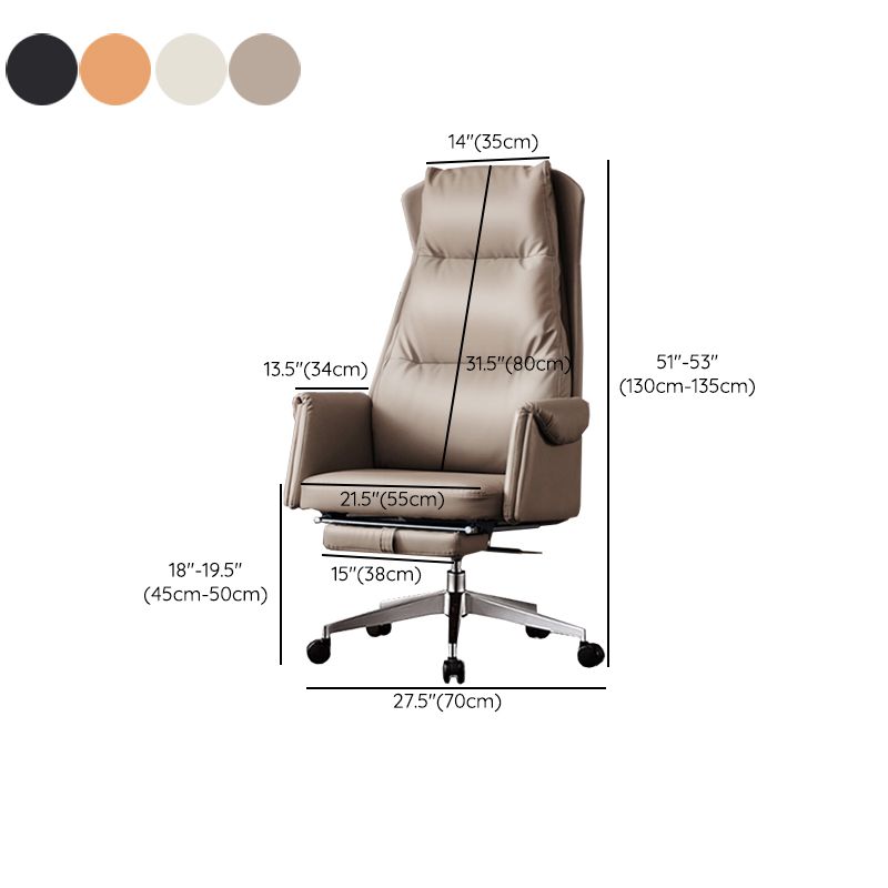 Modern Slide Office Chair Armless Leather Adjustable Seat Height Desk Chair with Wheels