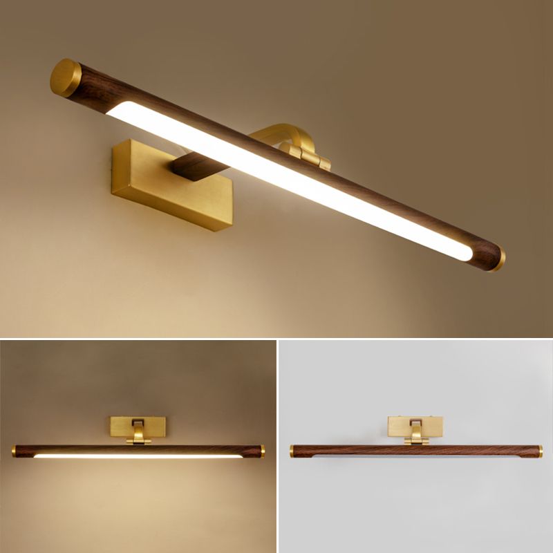 Metal Modern LED Wall Sconce Linear Shape Vanity Lamp with Acrylic Shade for Bathroom