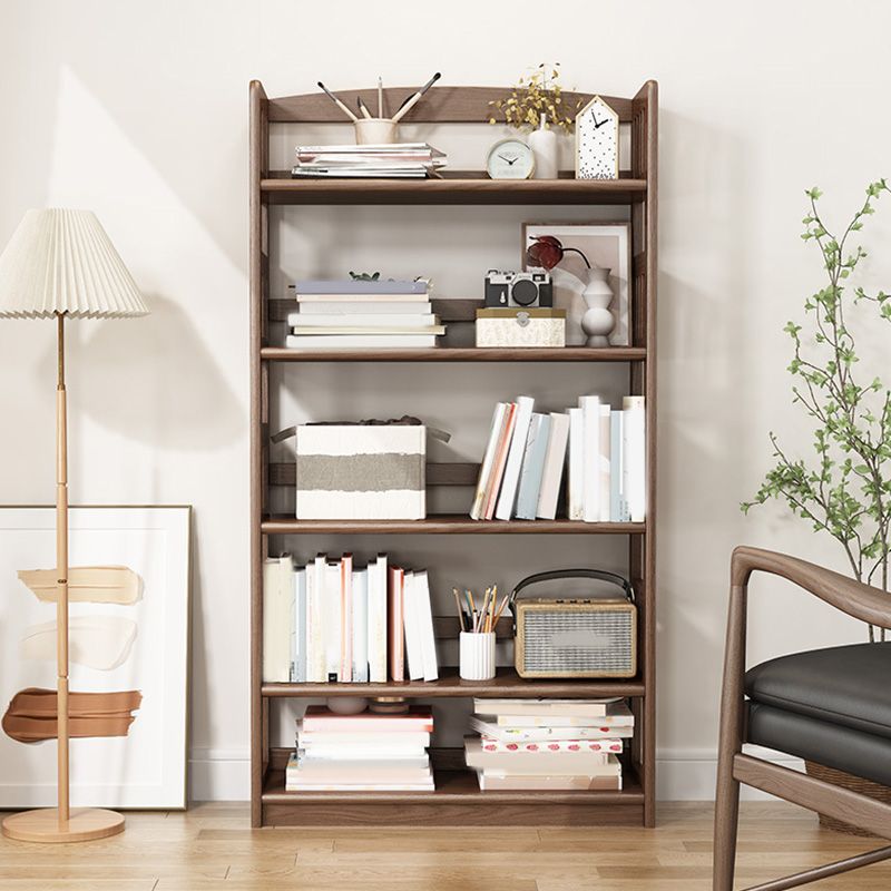 Scandinavian Open Back Standard Bookshelf Wooden Bookcase with Shelves