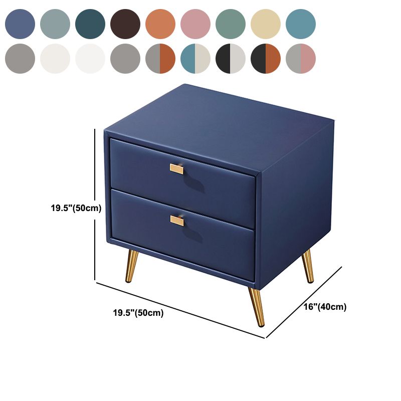 Modern Wooden Nightstand 18.5"/19.6" Tall 2 - Drawer Nightstand