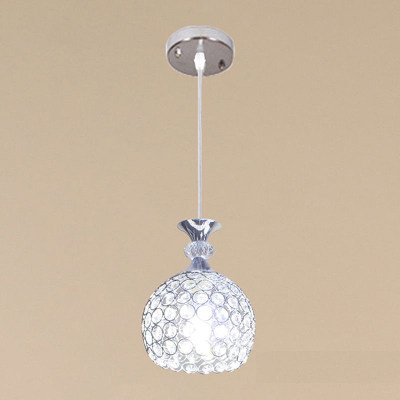 Postmodern Style Crystal Pendant Light Globe Hanging Pendant for Living Room