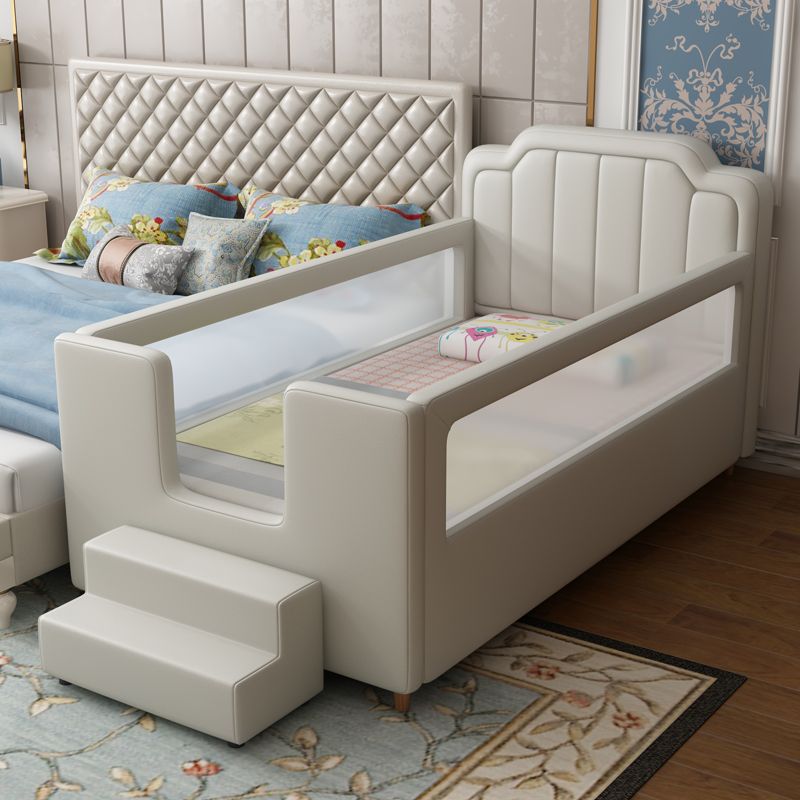 Baby Crib with Mattress and Guardrail Nursery Bed with Storage