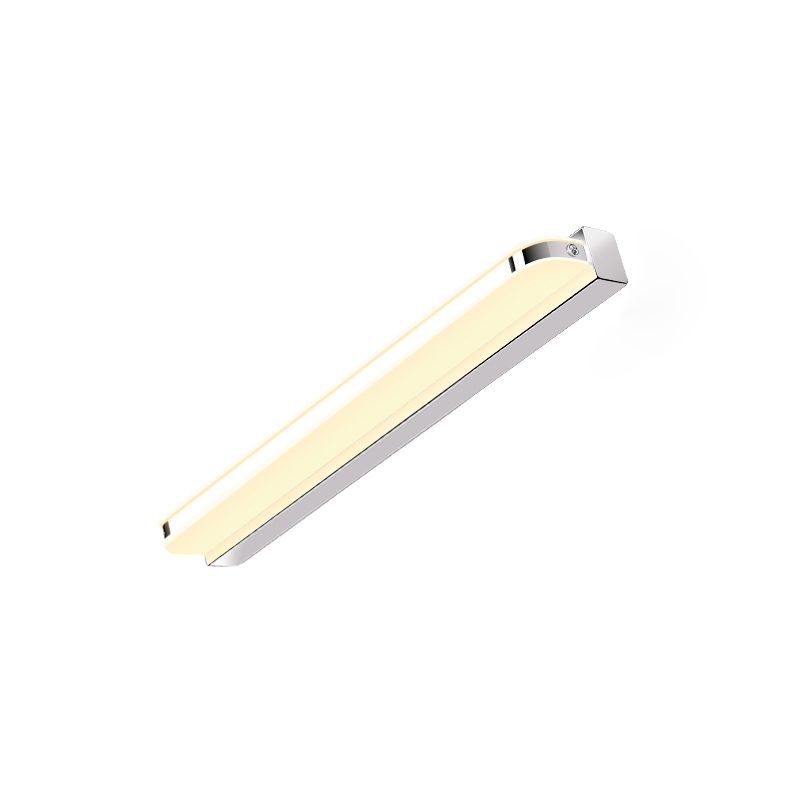 White Vanity Lamp Modern Minimalist Style Linear Wall Lamp for Bathroom