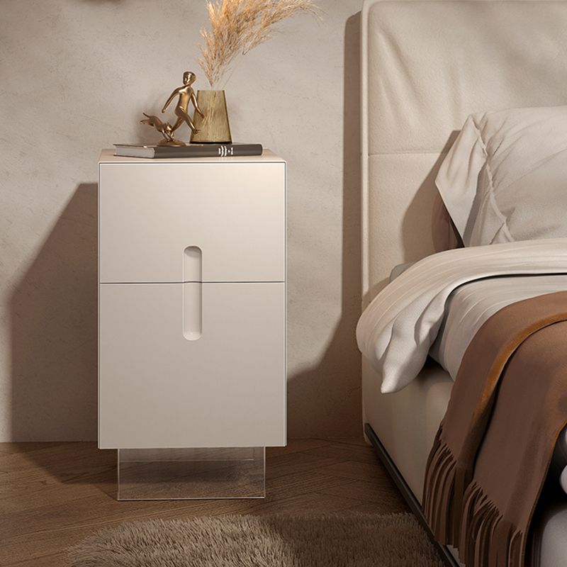 Contemporary Night Table Wooden Bedside Cabinet with Drawers