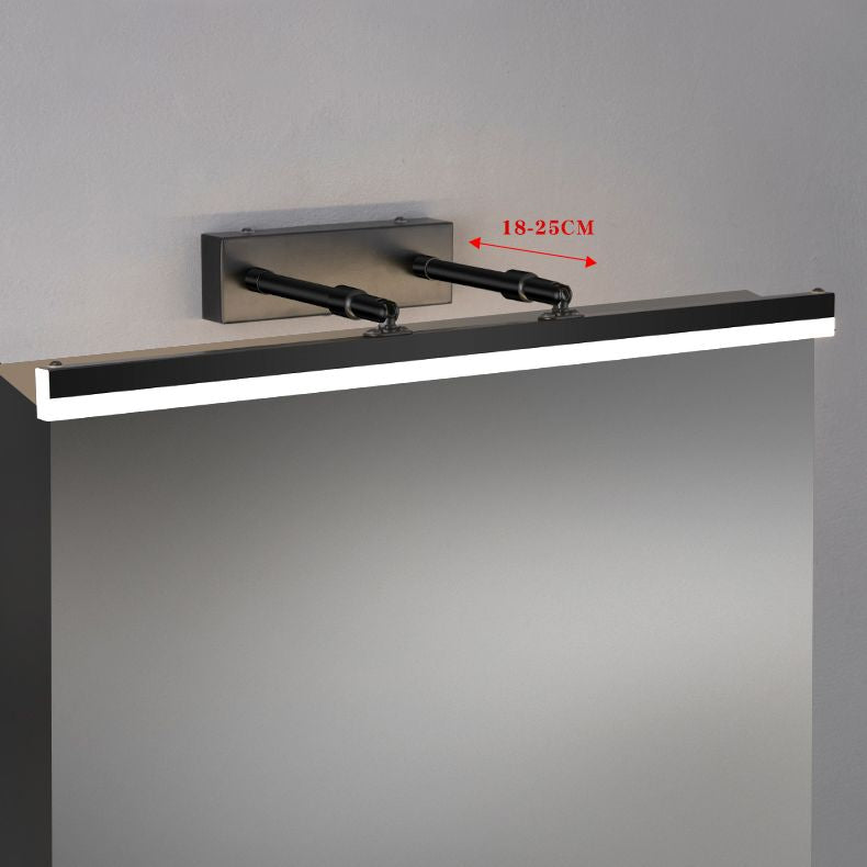 Modern Minimalist Style Linear LED Bathroom Vanity Light Fixtures Acrylic Vanity Wall Sconce in Black Finish