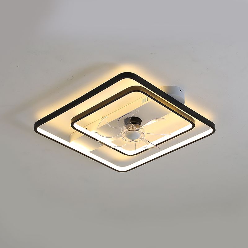 Luce ventilatore a soffitto lineare minimalista LED METALLICA LED LED MONTATA