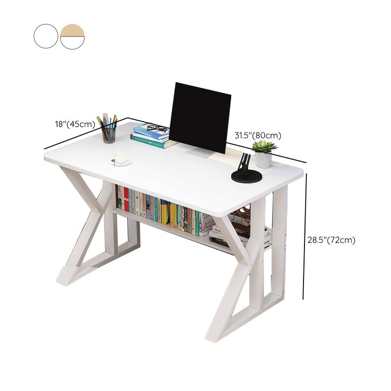 Industrial Writing Desk Wood Dormitory & Office Desk with Shelf