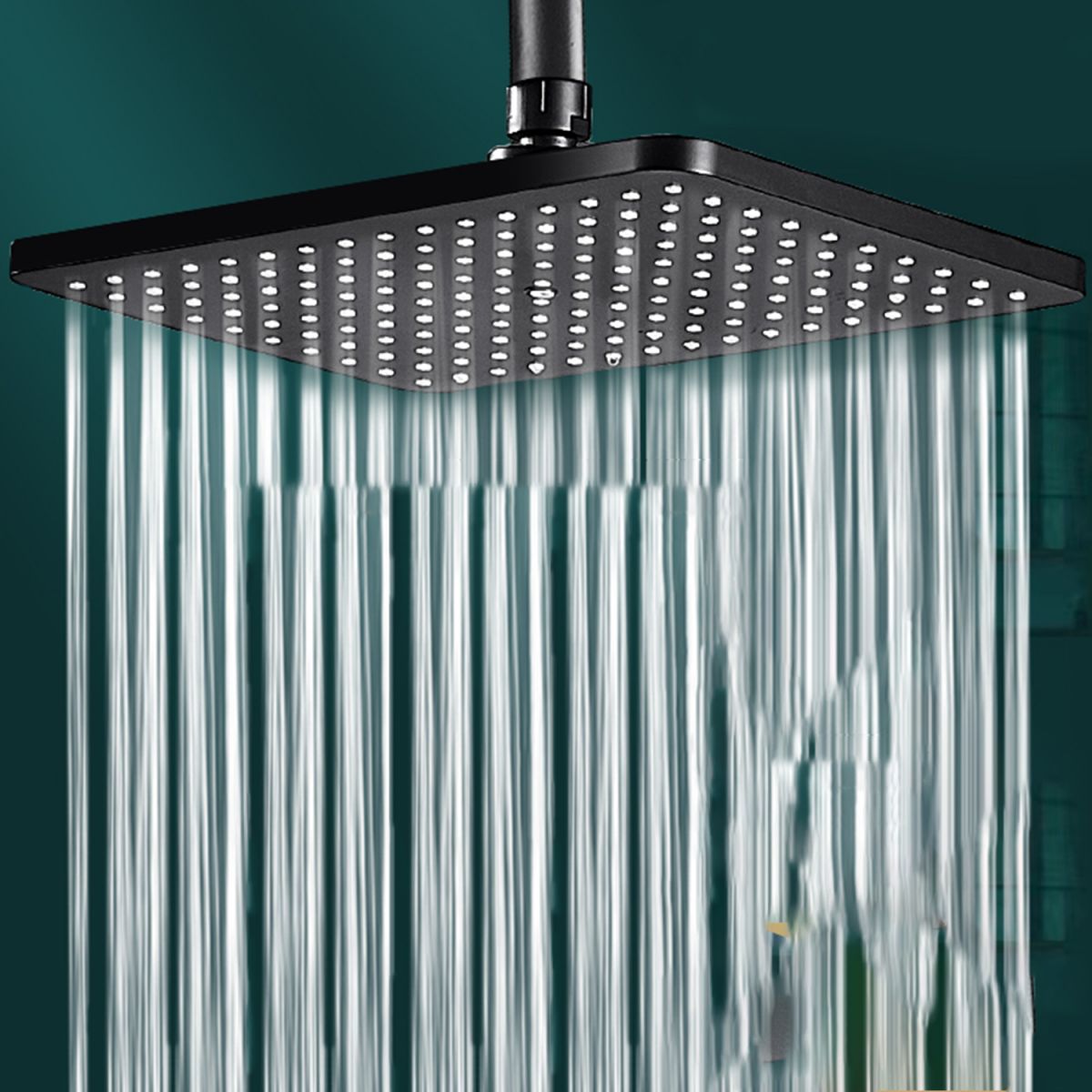 Modern Rectangle Shower Head Combo Standard Spray Pattern with Handheld Shower Head