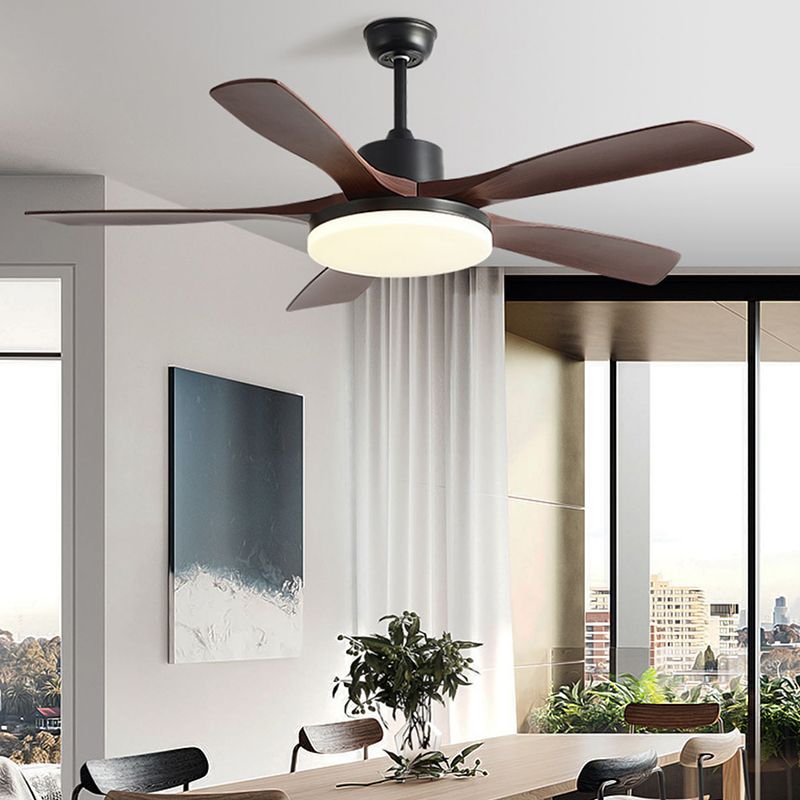 Acrylic Blade Fan Lighting Fixture Contemporary LED Ceiling Fan for Room