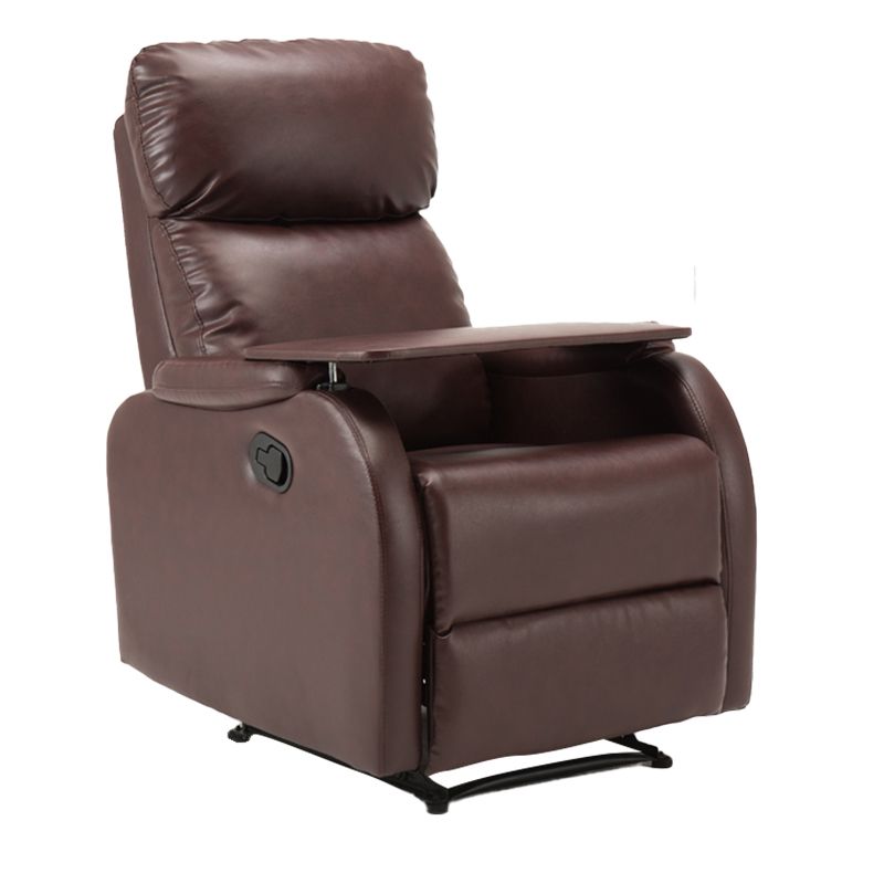 Faux Leather Manual Recliner 25.6" Wide Recliner with Adjustable Headrest