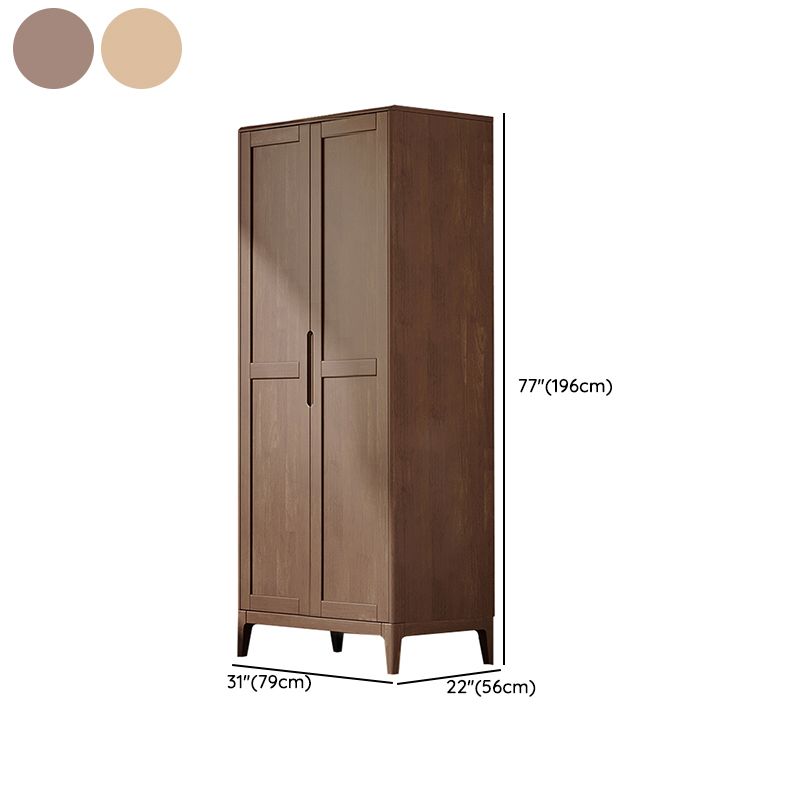 Contemporary Wooden Closet Glossy Kids Closet with Garment Rod