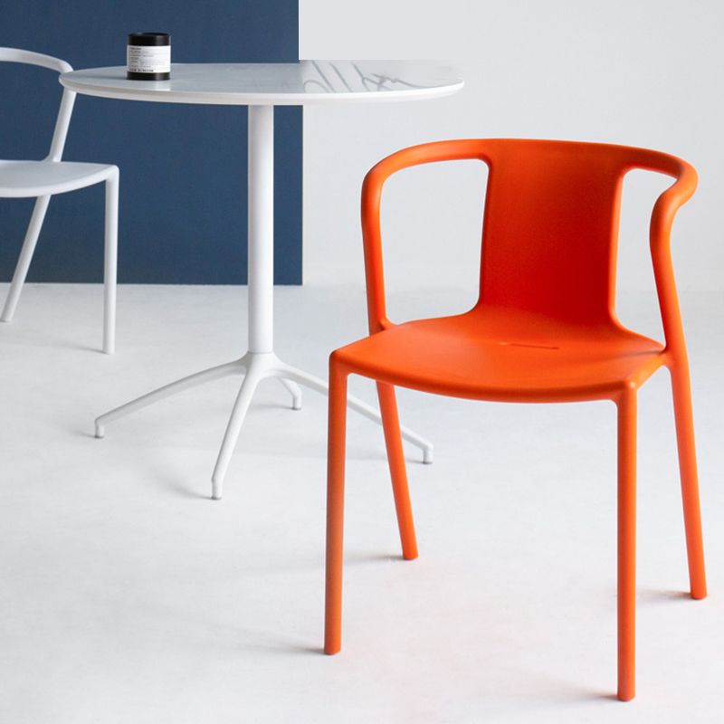 Contemporary Style Chair Dining Armless Plastic Chairs for Kitchen