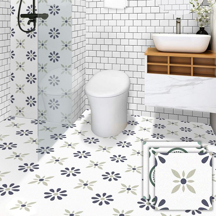 Modern Floor Tile Peel and Stick Ceramic Pattern PVC Flooring