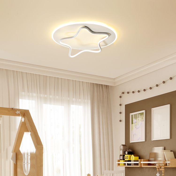 Geometry Shape Ceiling Fixtures Modern Style Metal 2 Light Ceiling Flush