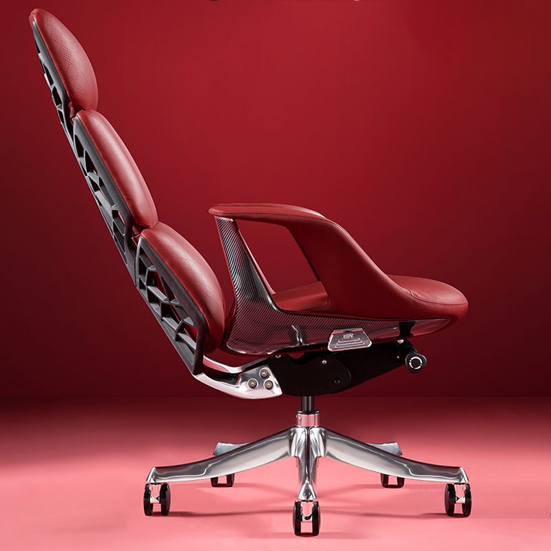 Modern Slide Desk Chair Adjustable Seat Height Fixed Arms Office Chair with Wheels