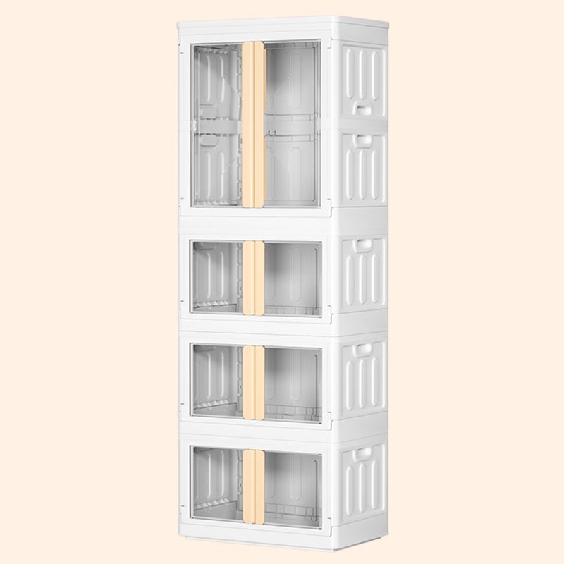 Modern Style Youth Armoire Plastic Bedroom Hanging Clothes Rack with Cloth Rod