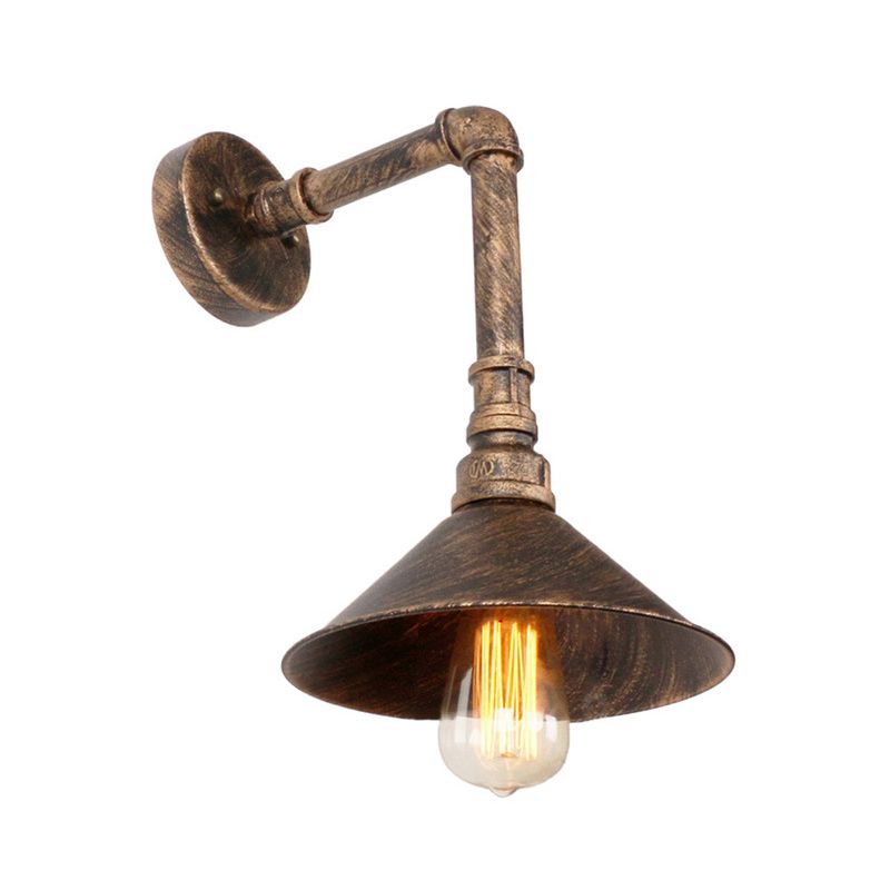 Industrial Cone Shape Wall Mount Light Fixture Sconce Lamp for Wash Room