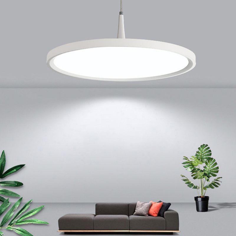 Ultrahin acrylique pendentif minimalisme minimalisme lampe à suspension LED ronde pour le bureau