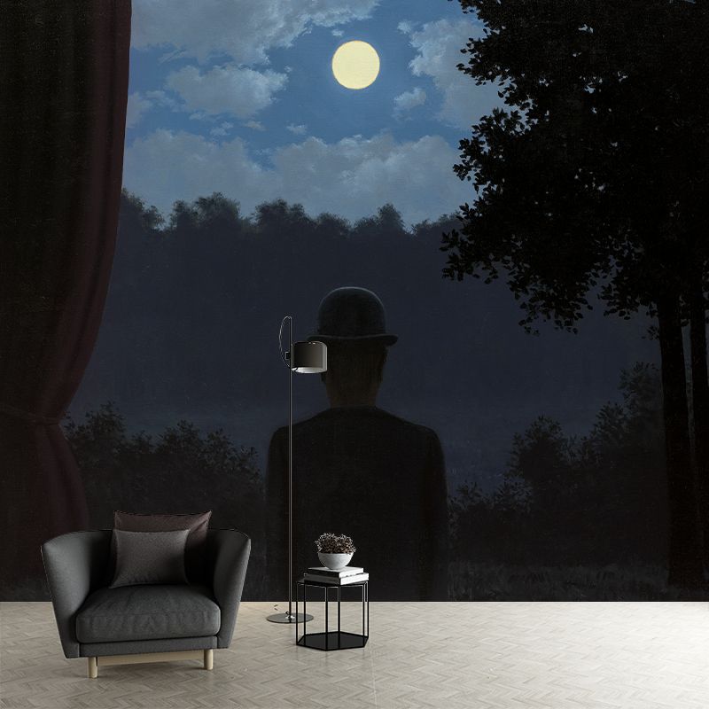 Non-Woven Washable Wallpaper Mural Surrealism La Rencontre Du Plaisir Magritte Painting Wall Covering