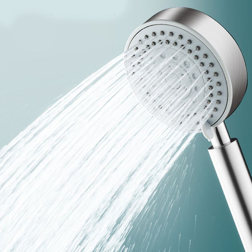 Round Self-Cleaning Hand Shower Adjustable Spray Pattern Stainless Steel Hand Shower