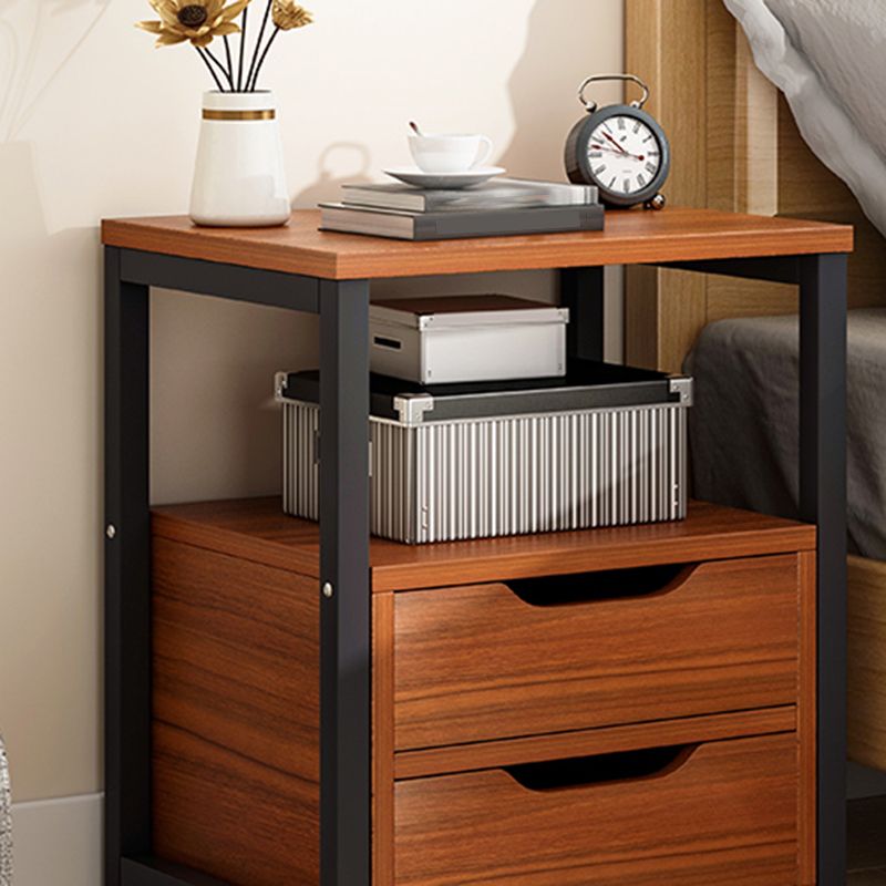 Contemporary Drawer Storage Bedside Cabinet Wood Nightstand for Bedroom