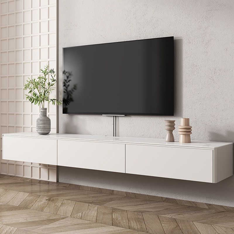 Modern TV Media Console Enclosed Storage TV Console with Drawers