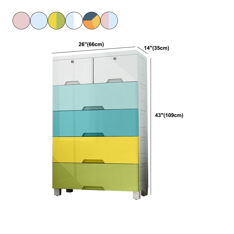 Contemporary Storage Cabinet with Legs Plastic Wardrobe Closet