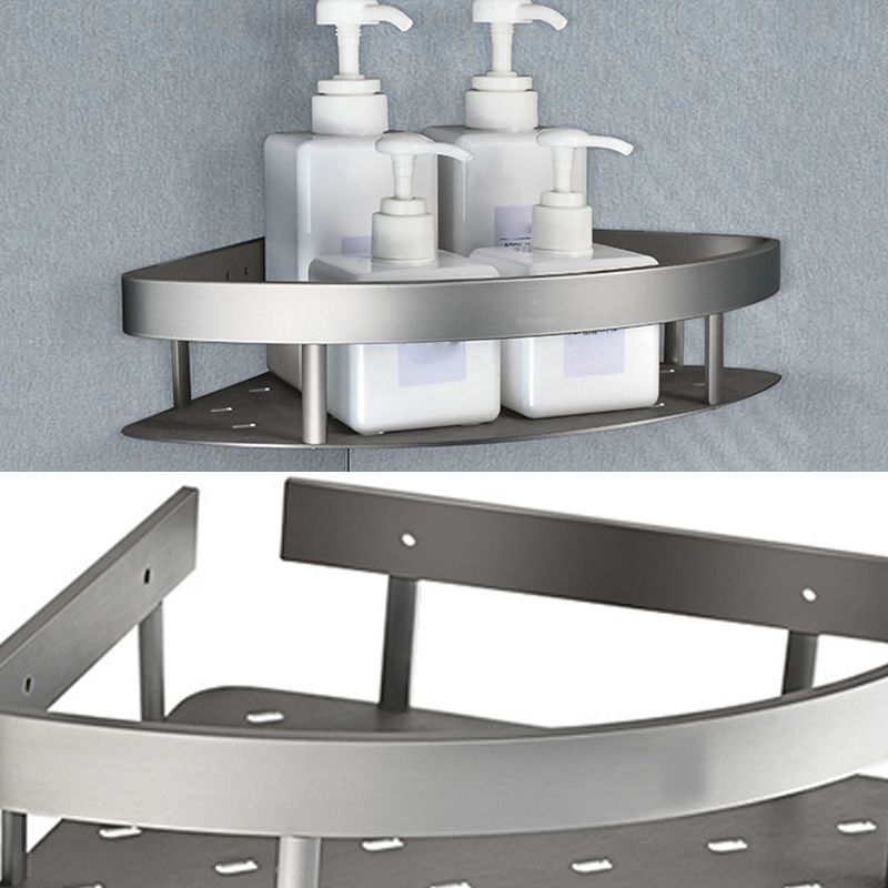 Contemporary Metal 5 - Piece Bathroom Accessory Set with Bath Shelf