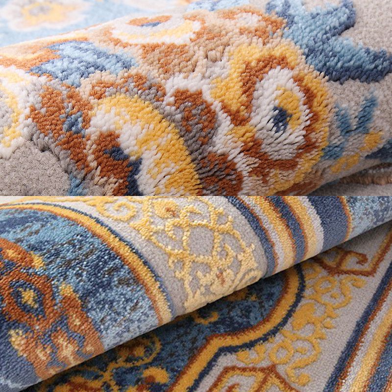 Tapis à imprimé médaillon marocain Tapis de tapis tapis résistant Haule intérieur pour le salon