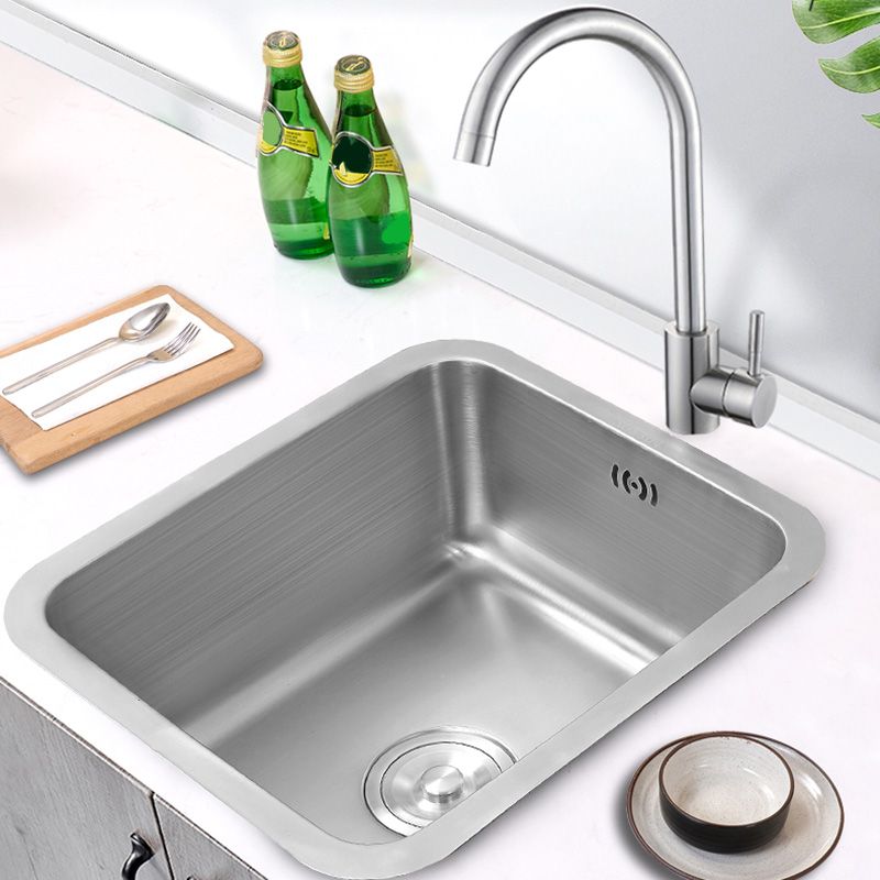 Contemporary Style Kitchen Sink Stainless Steel Rectangle Undermount Kitchen Sink