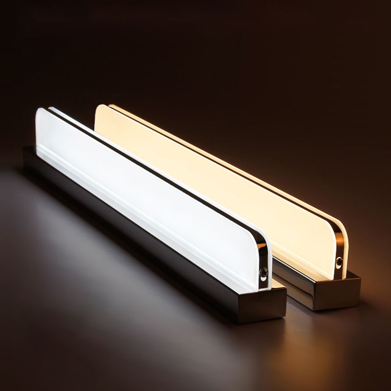 Linear Vanity Light Modern Metal Single Light LED Bathroom Mirror Headlight